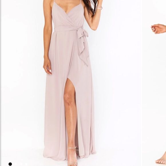 Show mr Your Mumu Liz Maxi Dress Soft Beige Chiffon Size Large NWT - Picture 8 of 8